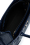Belt Detail Artificial Fishbone Leather Women's Shoulder Bag Bag Girls Navy Blue - 5