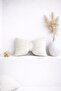 White Velvet Bow Design Decorative Stuffed Throw Pillow