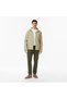 Men's Beige Regular Fit Ik Collar Hidden Hooded Water-Repellent Raincoat - 3