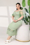 Plus Size Ruffled Tulle Sleeves Thick Straps Front Ruched Hem Tulle Above Top Lace Above Skirt Stretchy Fabric Dress - 3