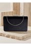 Black Color Imported Luxury K Velvet Chain Metal S Strappy Crystal Stone Women's Evening Dress Bag - 7