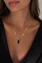 Italian Green Zircon Women's Necklace, Pool and Sea Resistant Gold 316L 40+5cm 3 Year Warranty - 2