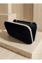 Black Color Imported Luxury K Velvet Chain Metal S Strappy Crystal Stone Women's Evening Dress Bag - 5