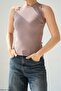 Mink Color Lace Detailed Knitwear Blouse - 6