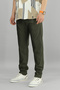 Men's Khaki Relaxed Fit Stretch Fabric Sports Trousers Drawstring Waist Straight Leg - 3