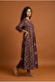 100 % Cotton – Ladies A-Line Maxi Side Embroidered Floral Pattern Jalabiya - 2