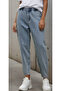 High Waist with Elastic Waistband, Comfortable Mom Jeans - 2