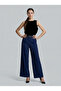 Lycra Fabric S Suede K Belt Detailled B Wide-Leg Pants
