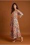 100% Cotton – Ladies A-Line Maxi – Lavendar Base Red Floral Botanical Embroidered Jalabiya - 2