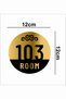 Apartment Apartment Hotel Office Door Number Black and Gold Plexiglass 12X12 cm (Customizable) - 2