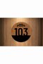 Apartment Apartment Hotel Office Door Number Black Plexiglass Wood Detail 12X12 cm (Customizable) - 3