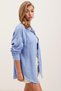 Single Pocket Oversize Linen Shirt - 3