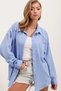 Single Pocket Oversize Linen Shirt