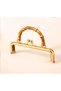 20 cm Bamboo Strappy Bag Bursu - Gold, Silver, Smoked Metal Bag Frame Macramé and Mesh Bag Apparatus - 5