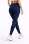 High Waist Corseted Shaping / Sculpting Leggings That Don'T Show under Clothes Navy Blue - 3