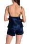Women's Satin Bow and Lace Detailed Shorts Pajama Set - 3