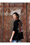 Unisex Black Oversized 100% Cotton Back Printed Crew Neck Street Style T-Shirt Bear - 2