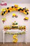 Construction Themed Age Birthday Decoration Set Engineering Vehicle Foil Balloon Balloon Chain Party Decor Ornament