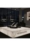 Black Masked Classic Flat Shoes - 4