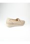 42741 Beige Leather Daily Women's Shoes - 4