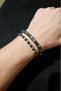Men's Natural Stone Bracelet Handmade with Lava Stone and Hematite Stone Stylish Men's Bracelet - 7