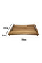 Stylish Design Serving Tray with Natural Wooden Legs and Stainless Handles (Beachwood) - 5