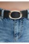 Oval Gold Buckled Women's Belt I, Jacket Belt I, Pants Belt I