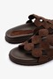 Bilbo Brown Suede Leather Women's Slipper - 5