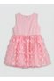 Lcw Kids Crew Neck Tulle Detail Girls' Dress - 2