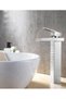 Inox Bowl Sink Faucet Waterfall Outlet High Basin Model Long Double Inlet Faucet Bathroom Mat Gray - 6