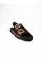 4136 Brown Double Buckled Women's Sandals