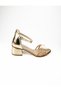 760 Gold Heeled Girls' Evening Dress Shoes - 2