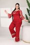 Women's Plus Size Polka Dot in Tulle Detail Stretchy Comfortable Fit Zippered Stripe Accessory Set Top and Bottom