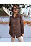 Embroidered Patterned Shirt Brown
