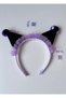 Kuromi Special Design Crown with Tulle and Pompom Detail |   Purple Kuromi Crown - 4