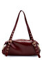 Belt Zaral Women's Sleeve with Strap Detail Bag Si Burgundy