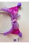Kuromi Themed Special Design Crown with Tulle Pompoms and Pompom Detail |   Kuromi Designed Crown – Color Options Available - 3
