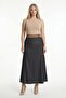 Women's Black Summer Skirt with Elastic Waist, Pack of Belt Denim Skirts