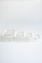 Purefresh 4-Piece Cream Leak-Proof Vacuum Lid Glass Storage Container - 8