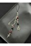 Phone Charm with Star and Moon Detail – Spiral Vortex Burgundy Black Handmade Phone Strap, Phone Lanyard - 4