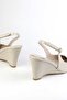 Women's Evening Dress Pointed Toe Open Back 8cm Wedge Heel Pack Shoes - 3
