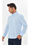 Men's Zend Club Regular Fit Summer Linen Shirt Light Blue - 3