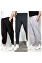 Set of 3 Elasticated Hem Men's Sweatpants (Regenerated Fabric)
