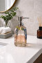 500 ml Glass Liquid Soap Dispenser Transparent Glass Soap Dispenser with Chrome Head, for Bathroom Kitchen Countertop