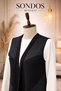 Women's Sevda Large Size Verev Glittery Asymmetrical Vest - 5