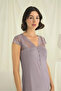 Dodes Dodes Sleeveless Lace Collar and Button Front Nightgown - 5