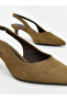 Green Pointed Toe Women's Heeled Shoes - 3