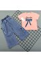 Summer Girls' Set with Jeans, Stylish Model, Cotton 2-Piece Set - 5
