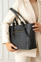 Women's Large Size 4-Compartment Shoulder Bag & Clutch Bag (35X25 cm) - 2