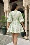 فستان كتان بريطاني مطبوع بأزرار صغيرة - 2